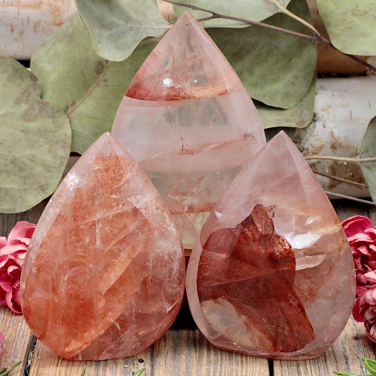 Hematoid Quartz Teardrop
