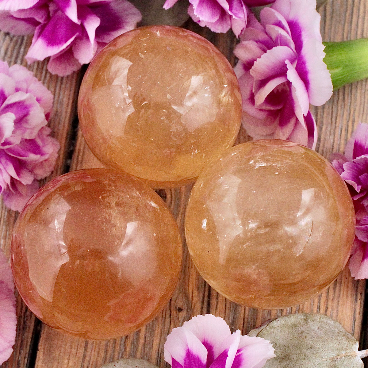 Honey Calcite Sphere
