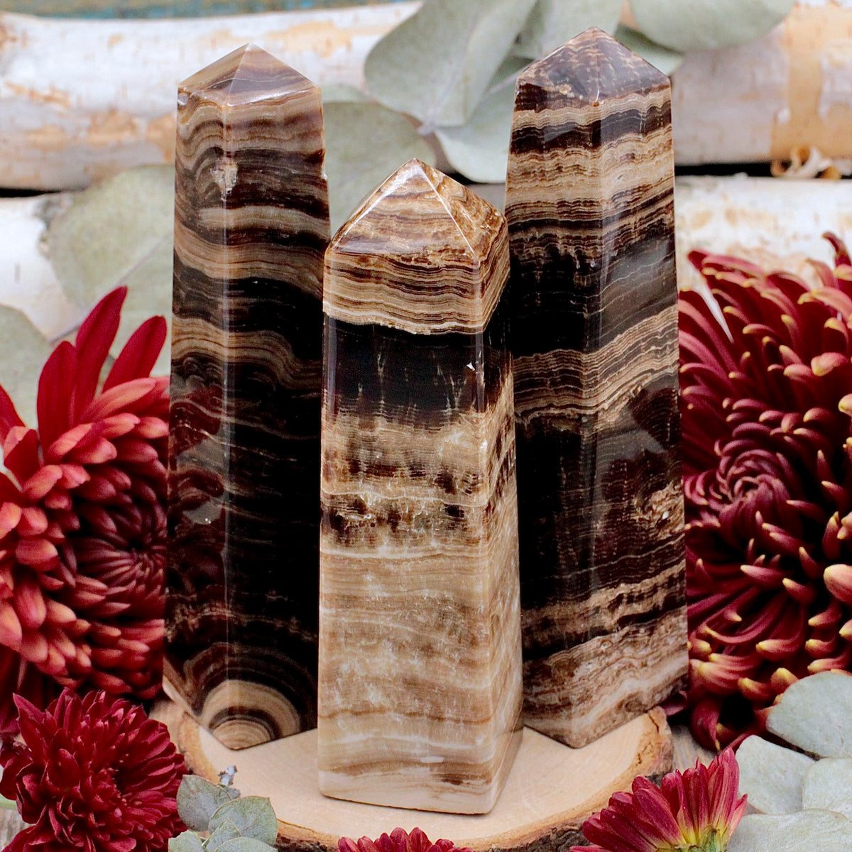 Chocolate Calcite Obelisk