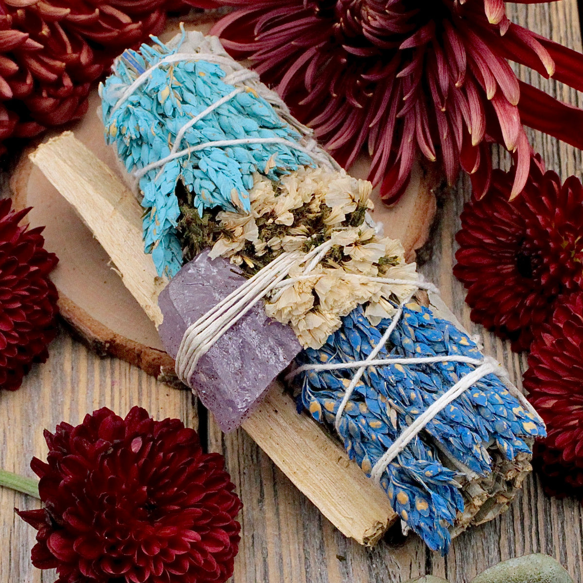 Amethyst, Sage and Flower Smoke Cleanse
