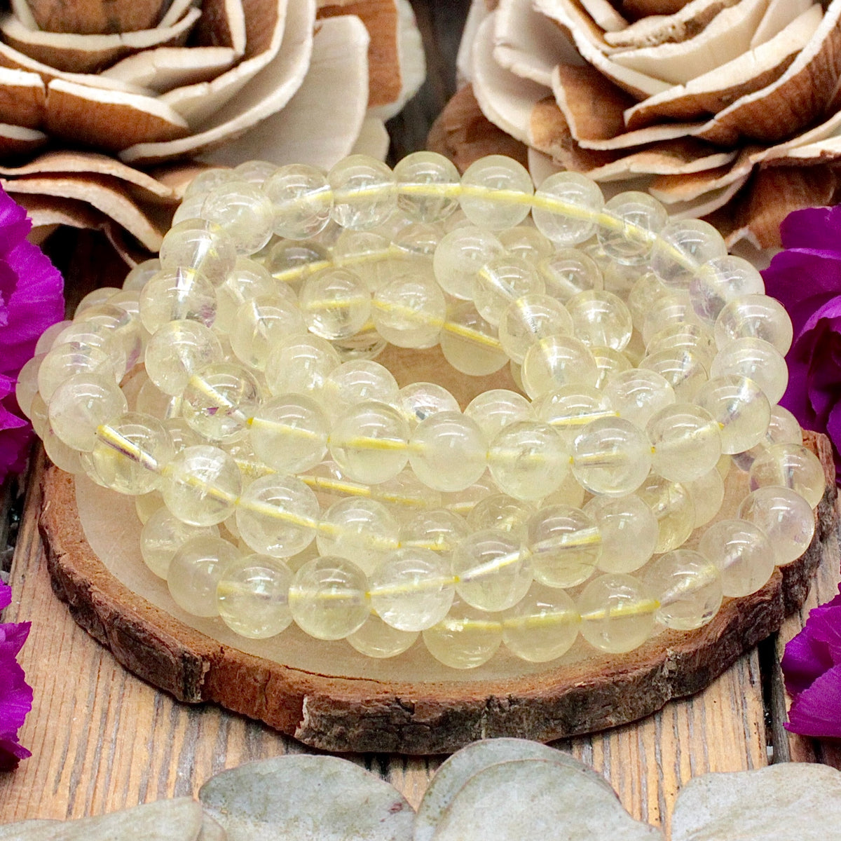 Lemon Quartz Bracelet - 8mm