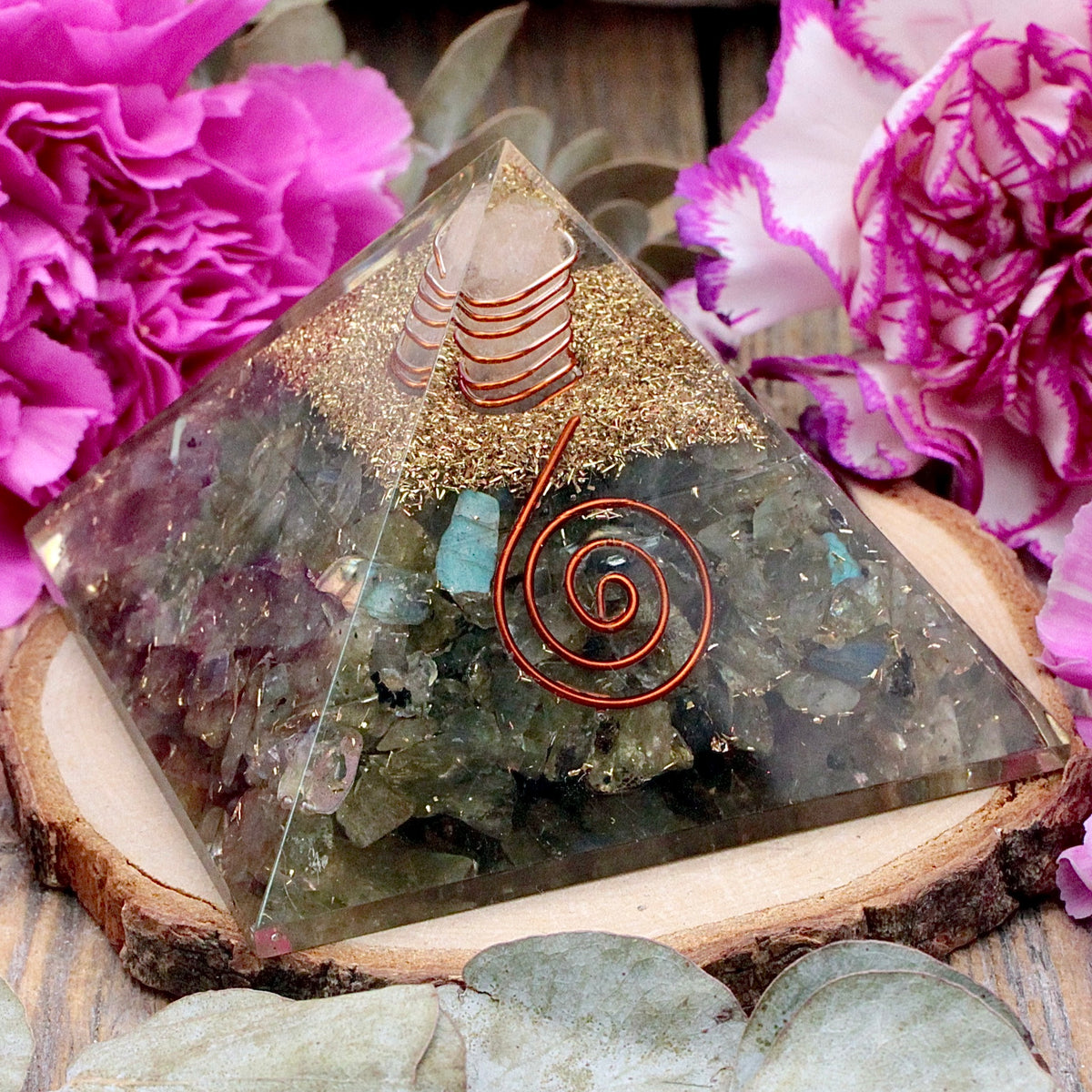 Labradorite Orgone Pyramid