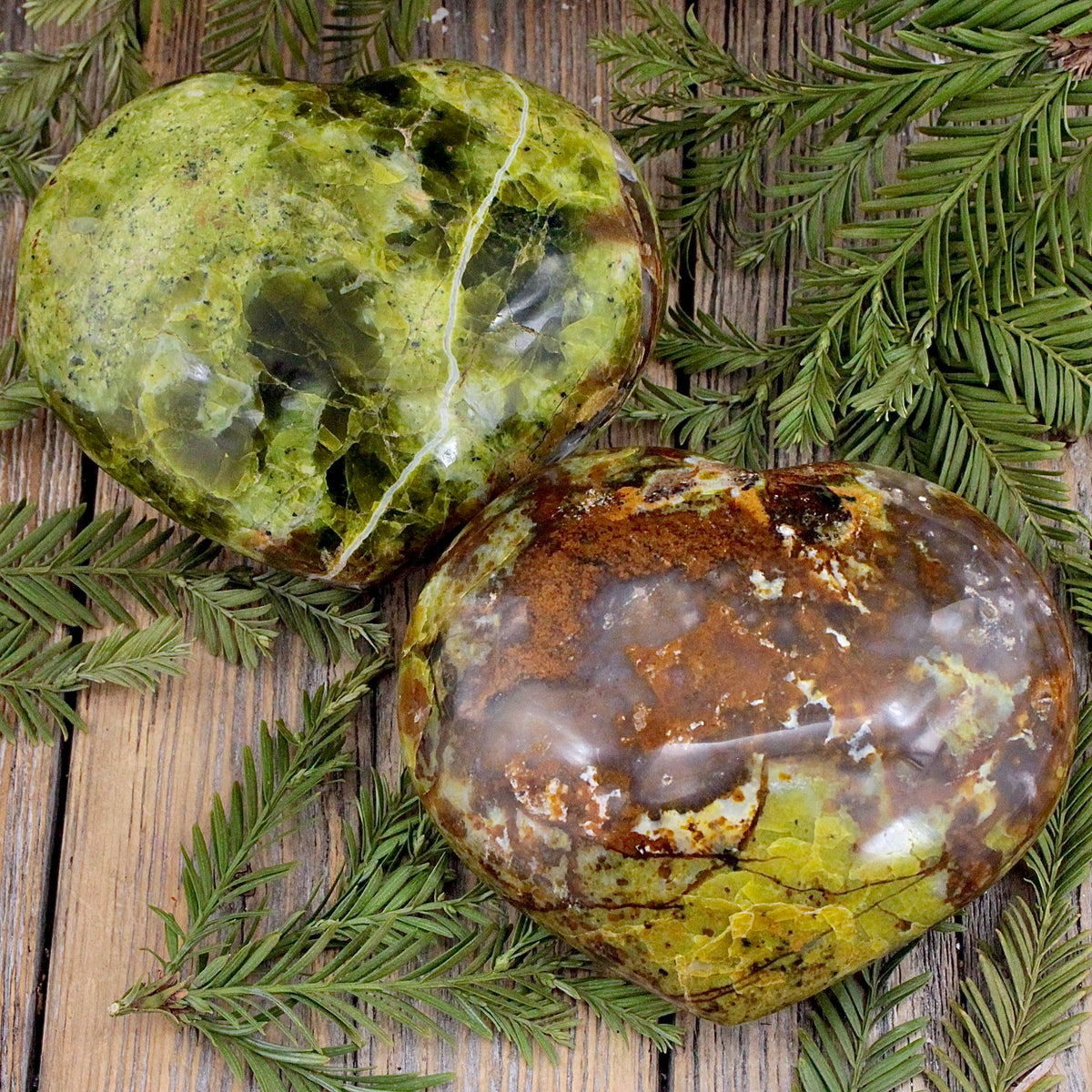 Green Opal Heart