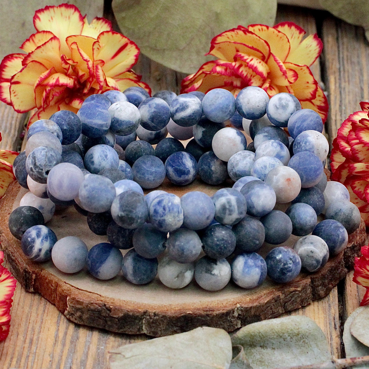 Matte Sodalite Bracelet - 8mm