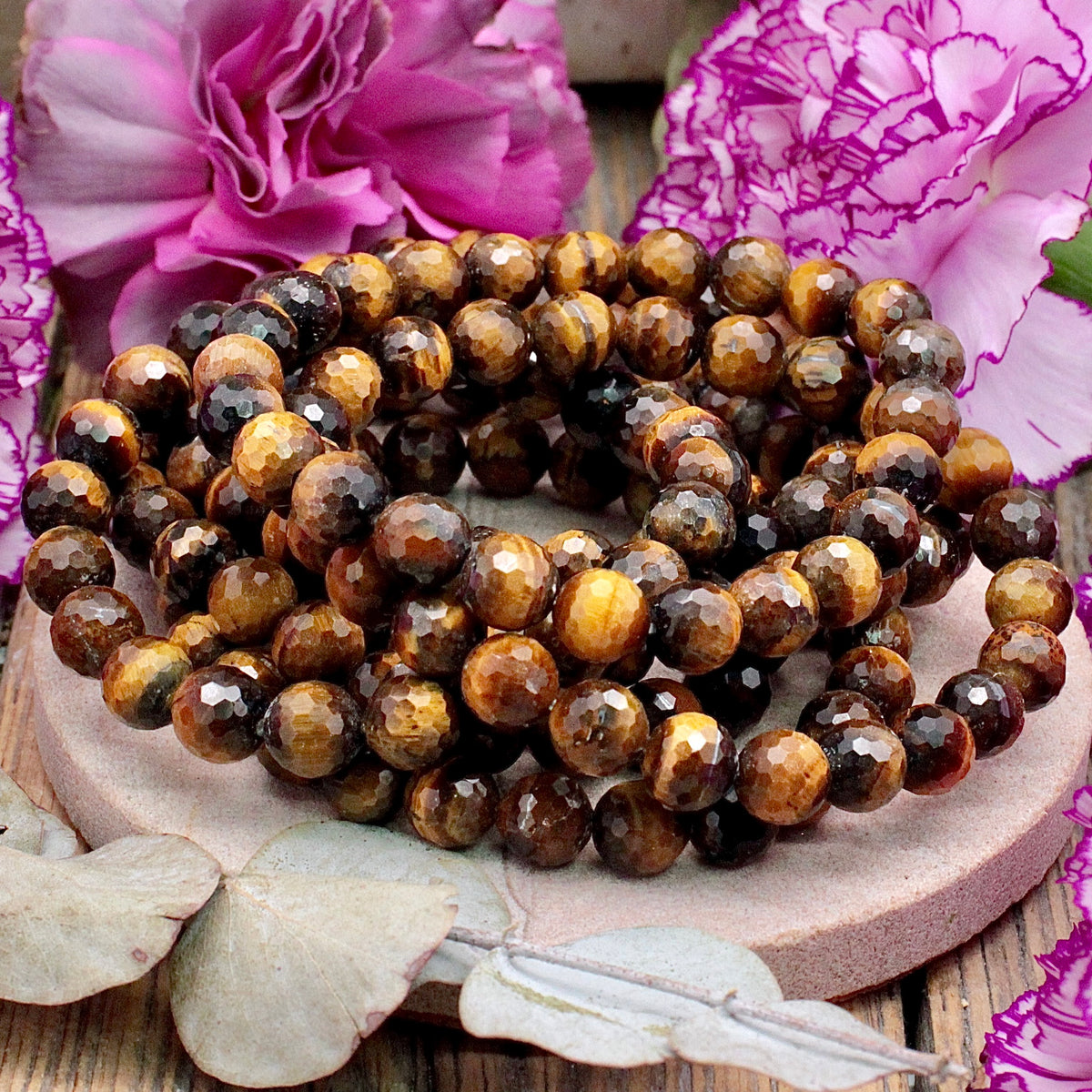 Tiger's Eye Faceted Bracelet - 8mm