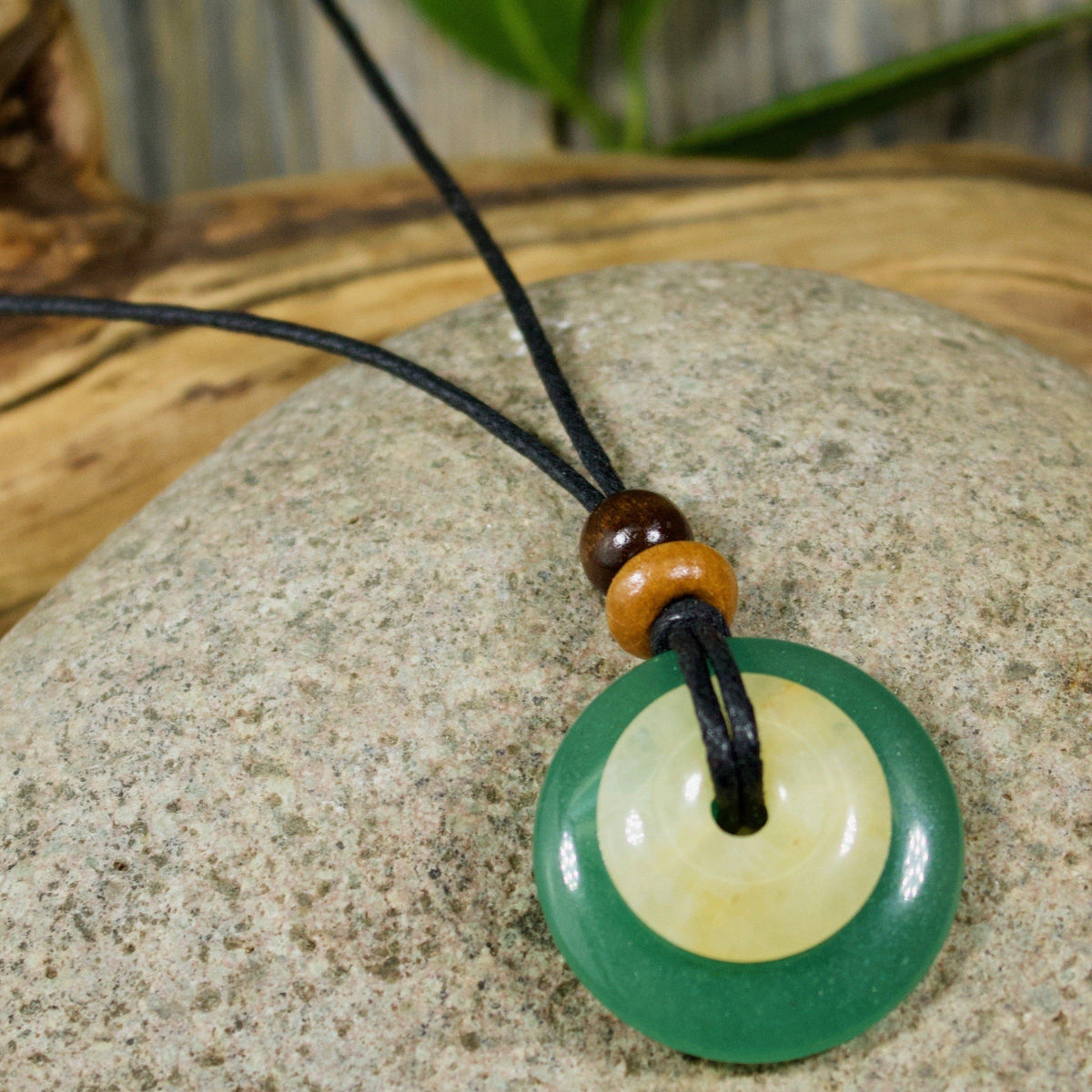 Butterscotch Jasper & Green Aventurine Destiny Duo Necklace