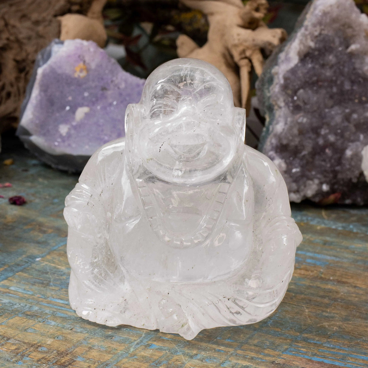 Quartz Laughing Buddha