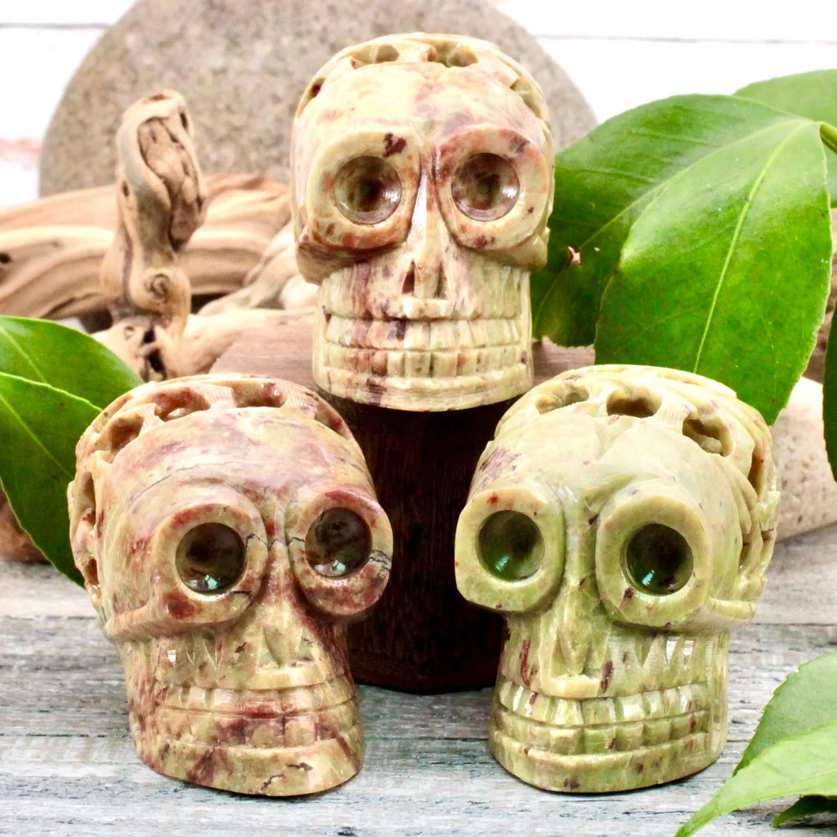 Soapstone Skull Carving