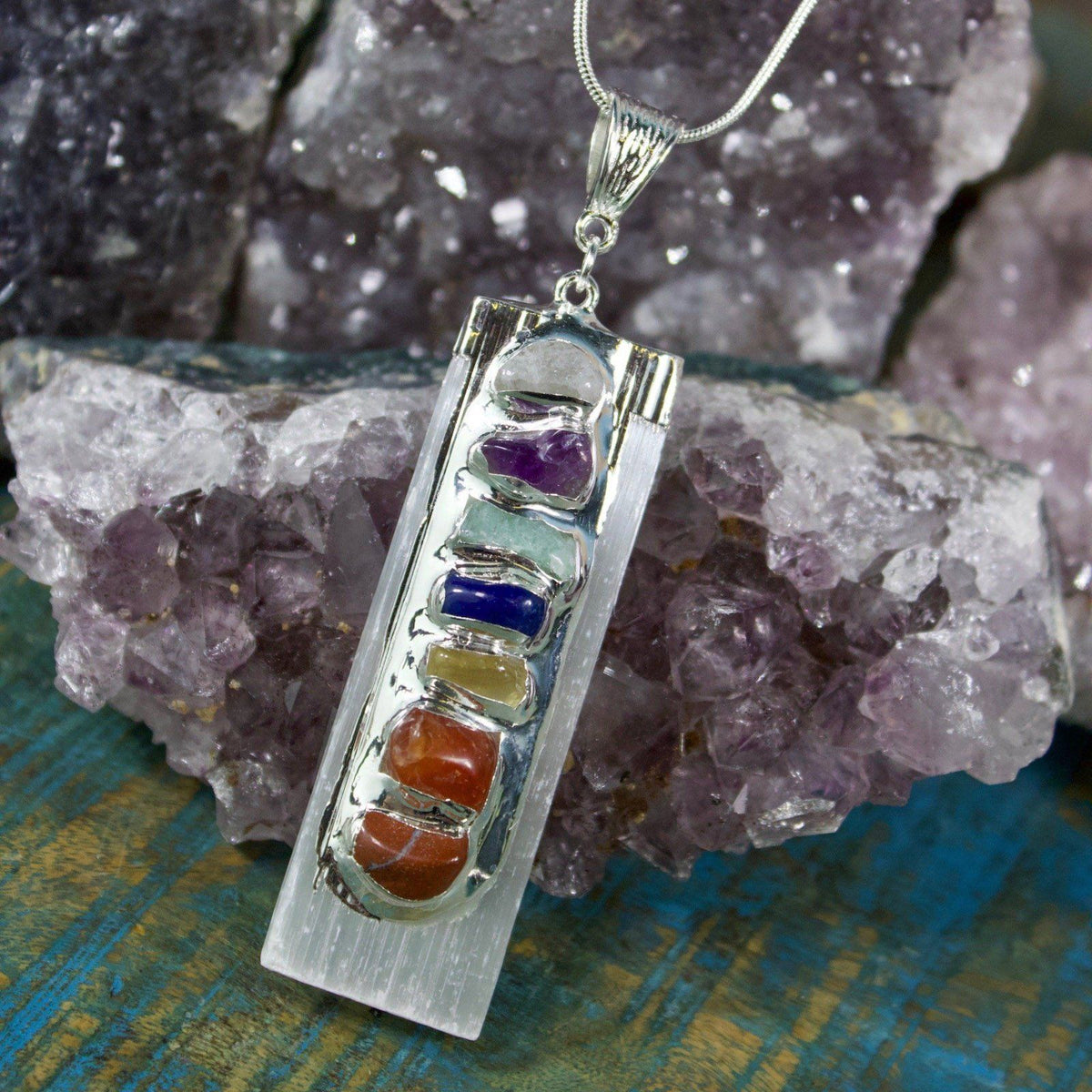 Selenite Energy Wand Necklace