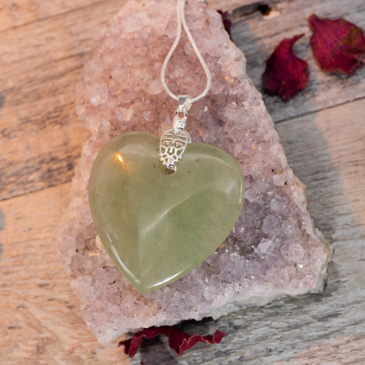 Green Aventurine Heart Necklace