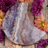 Amethyst and Crazy Lace Agate Moon