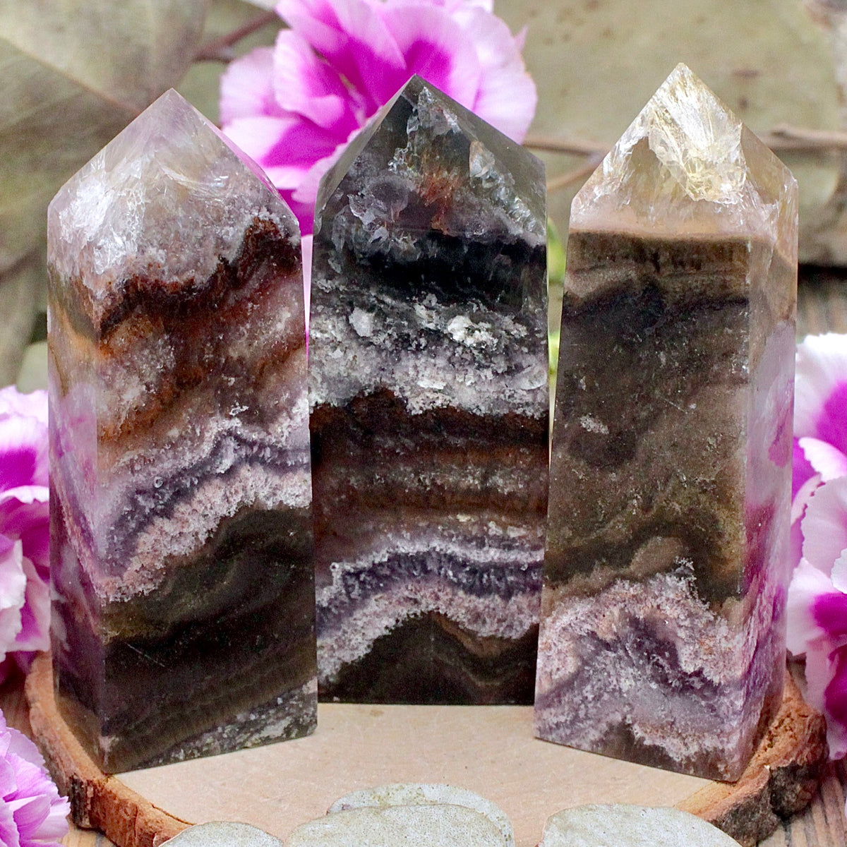 Amethyst and Fluorite Obelisk
