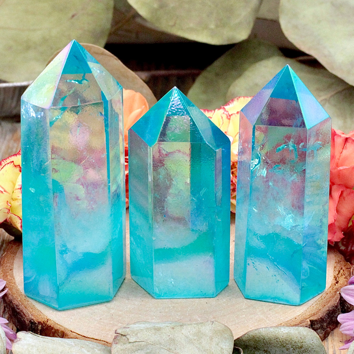 Aqua Aura Quartz Tower