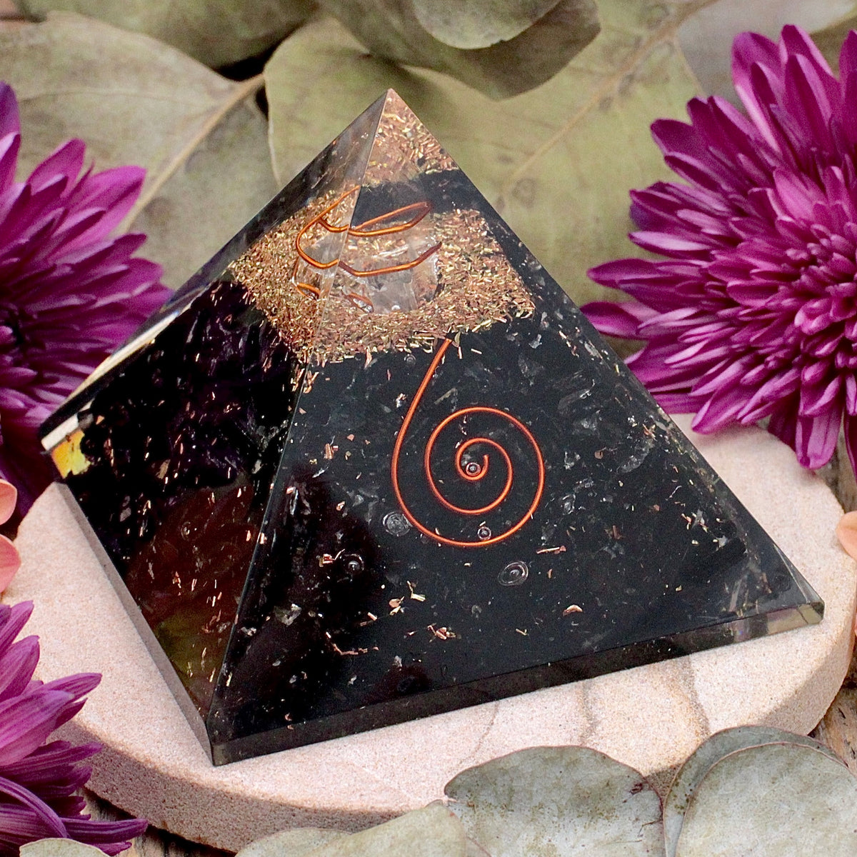 Black Tourmaline Orgone Pyramid