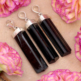Black Tourmaline Point Pendant - Sterling Silver