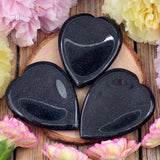Blue Goldstone Heart-Shaped Worry Stone