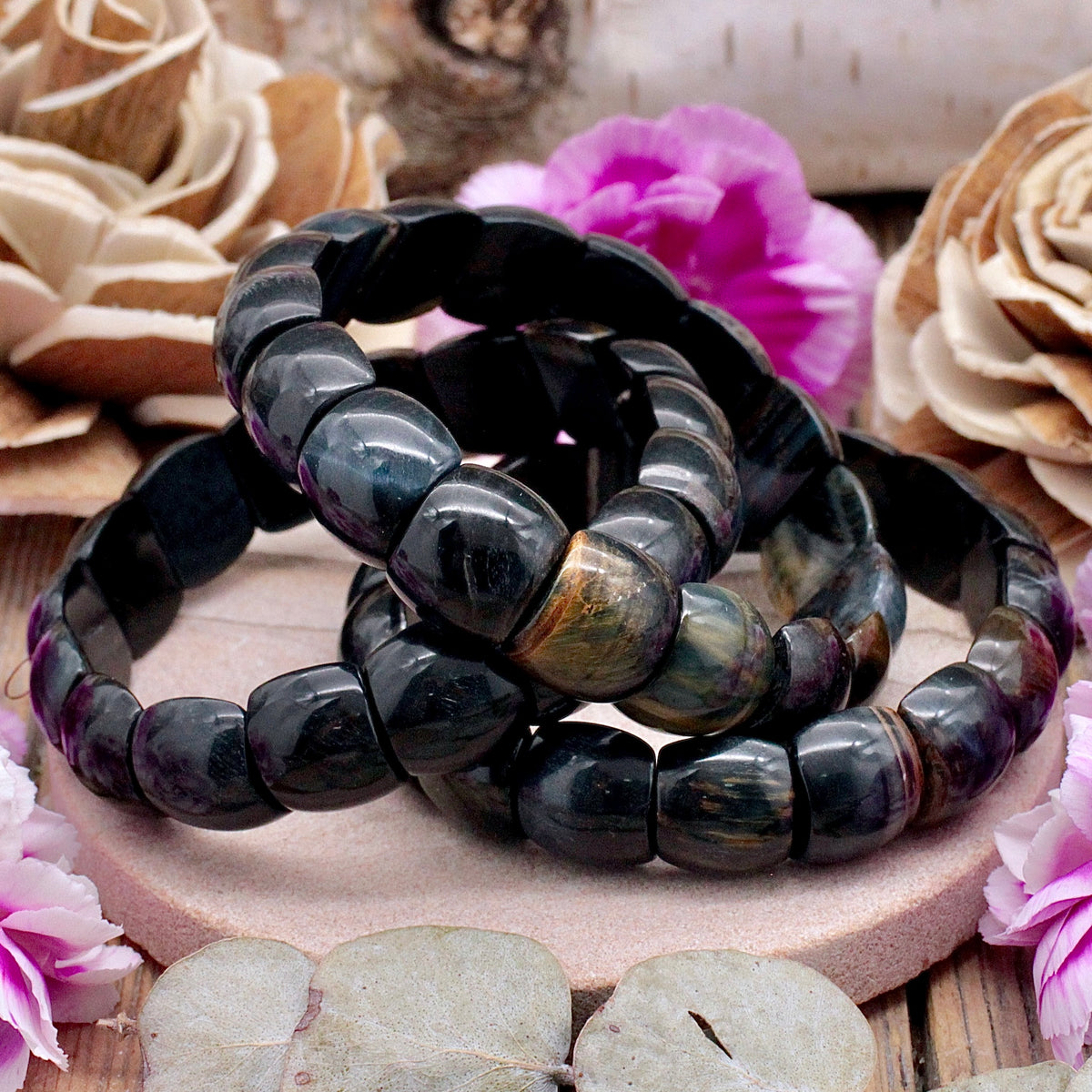 Blue Tiger's Eye Dome Bracelet