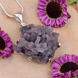 Grape Chalcedony Pendant - Sterling Silver
