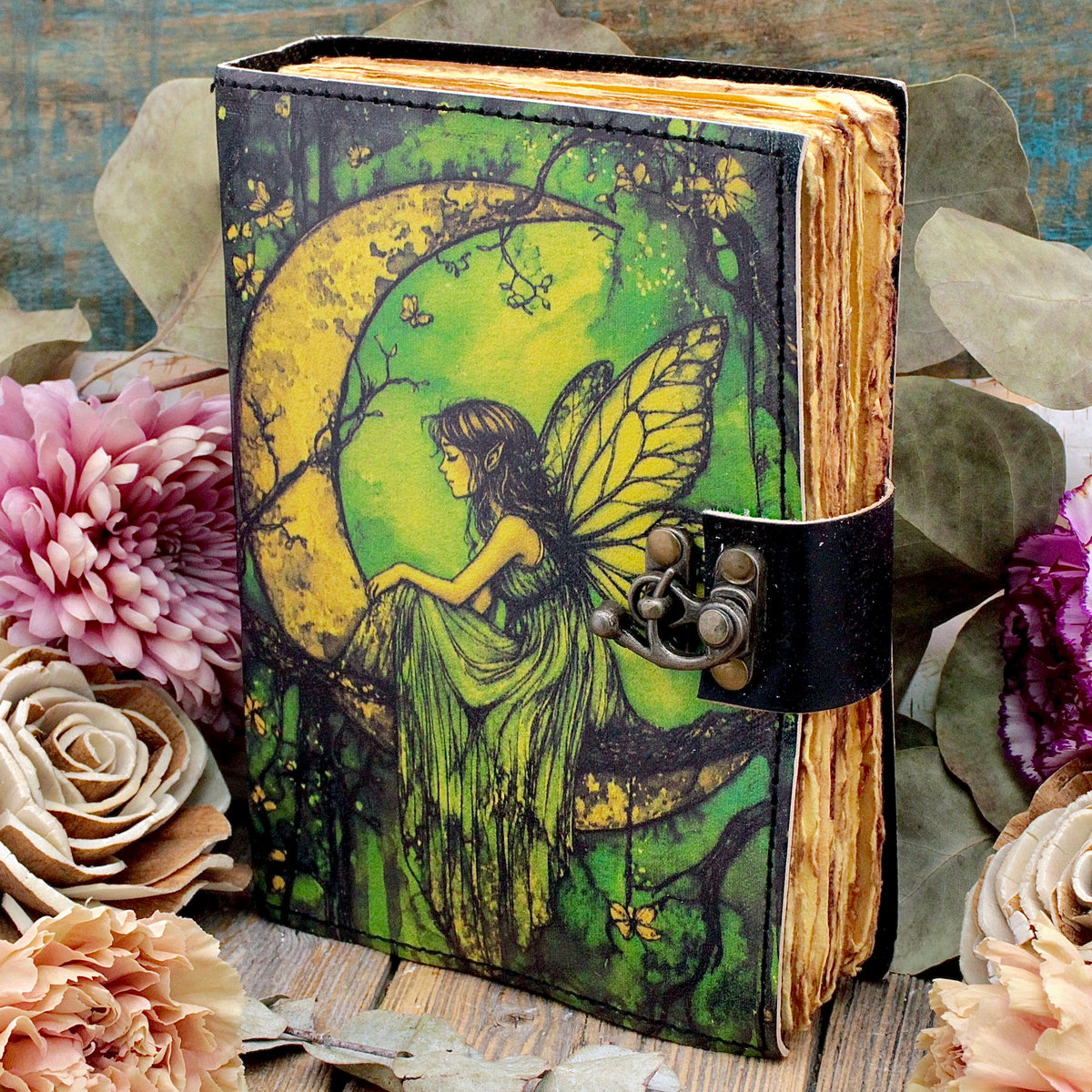 Green Fairy Leather Journal