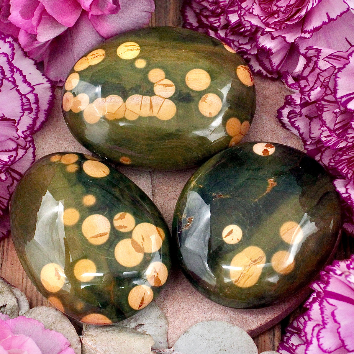 Green Kabamby Jasper Palm Stone