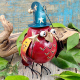 Wizard Owl Hanging Lantern - Red