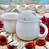 Lucky Cat Mug with Tea Steeper