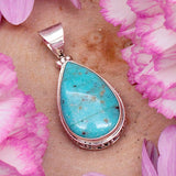 Turquoise Pendant - Sterling Silver
