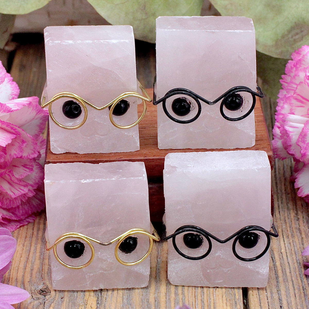 Rose Quartz Cutie with Glasses