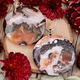 Brown Agate Round Pendant