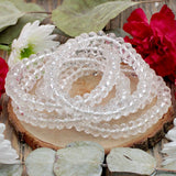 Quartz Faceted Rondelle Bracelet - 8mm