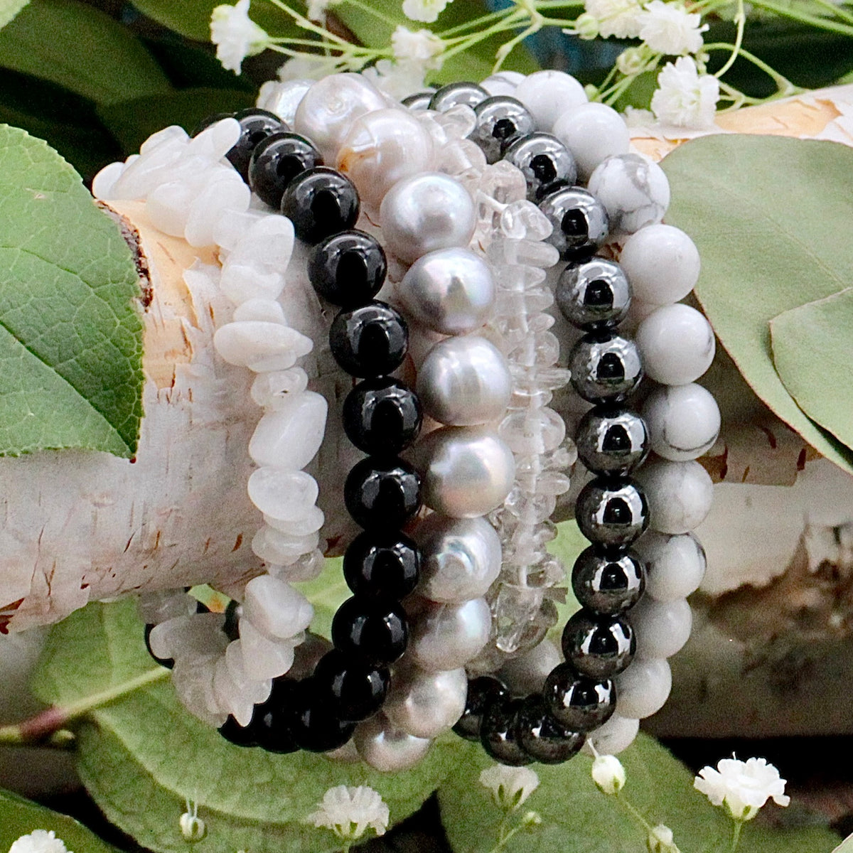 Black Tie Bracelet Set - Harmony Stacks Collection