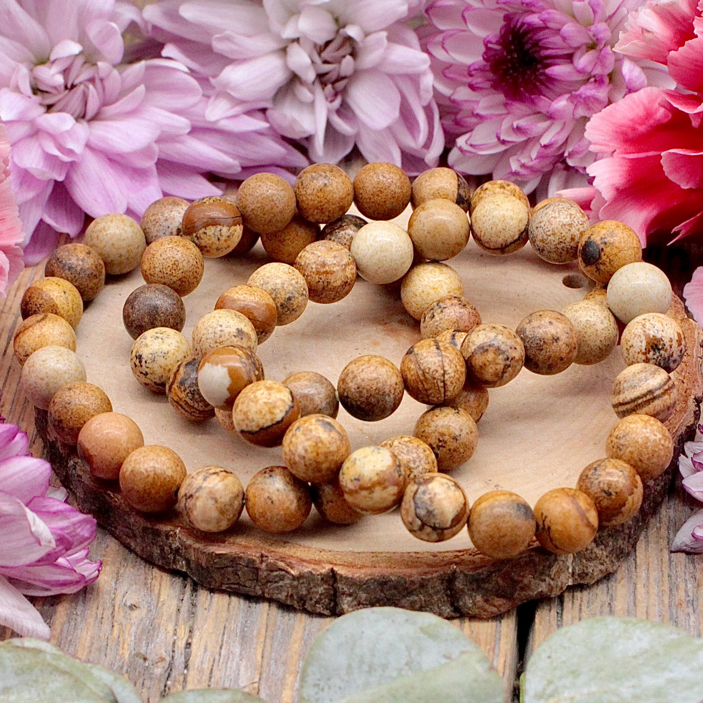 Picture Jasper Bracelet - 8mm