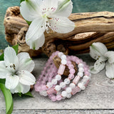Rose Quartz & Selenite Bracelet - 8mm