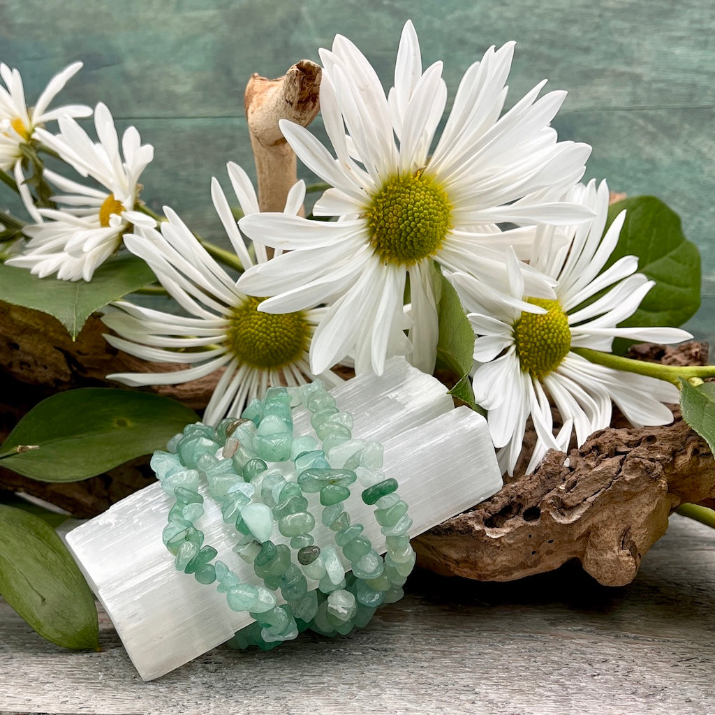 Green Aventurine Chip Bracelet