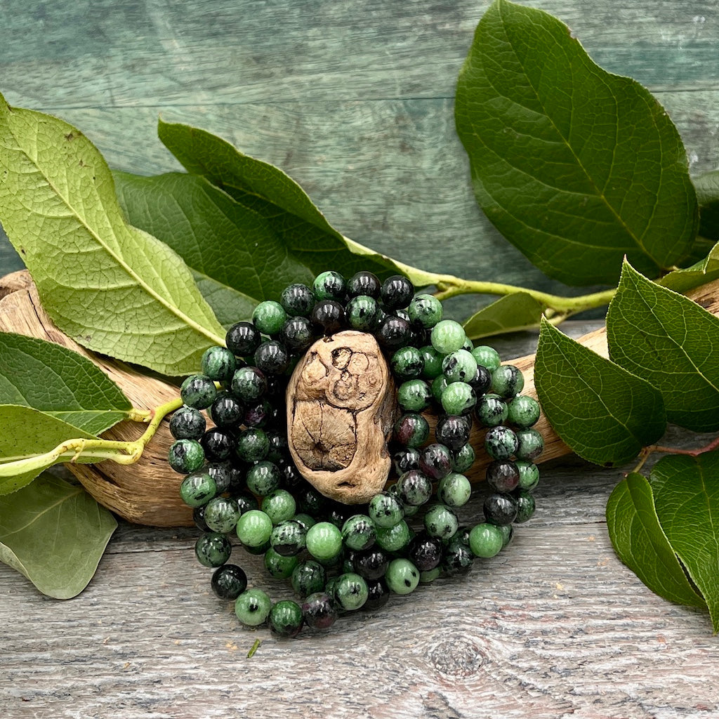 Ruby Zoisite Bracelet- 8mm