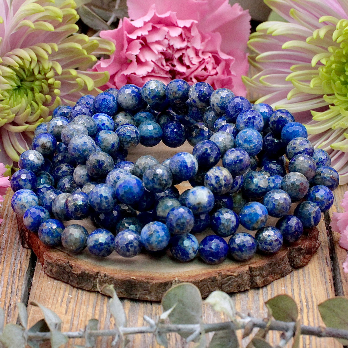 Lapis Lazuli Faceted Bracelet - 8mm