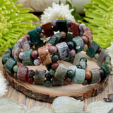 Fancy Jasper Dot and Dash Bracelet