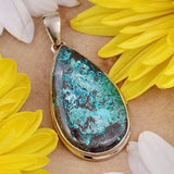 Shattuckite Pendant - Sterling Silver
