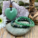 Green Aventurine Heart Stone Bundle