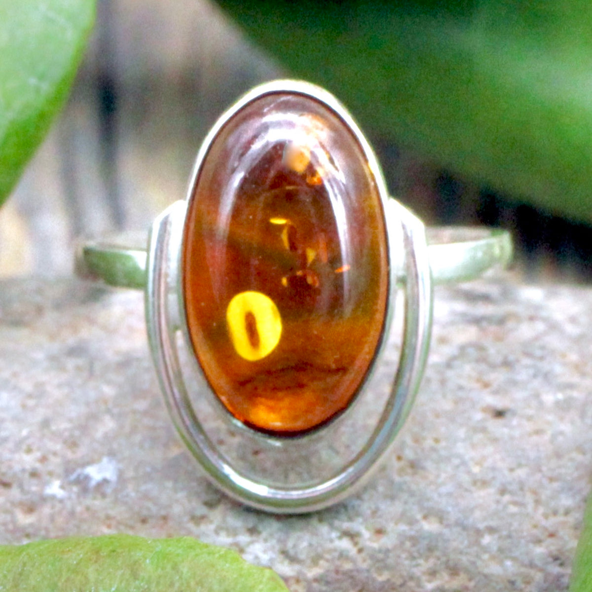 Amber Oval Ring