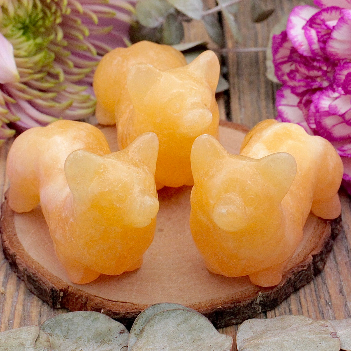 Orange Calcite Corgi