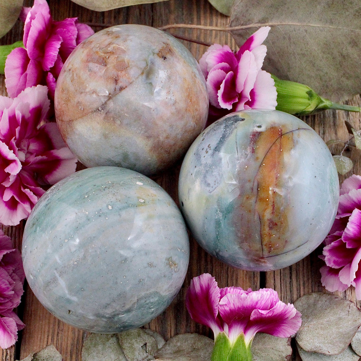 Pastel Ocean Jasper Sphere A