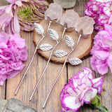 Quartz Rose on Metal Stem