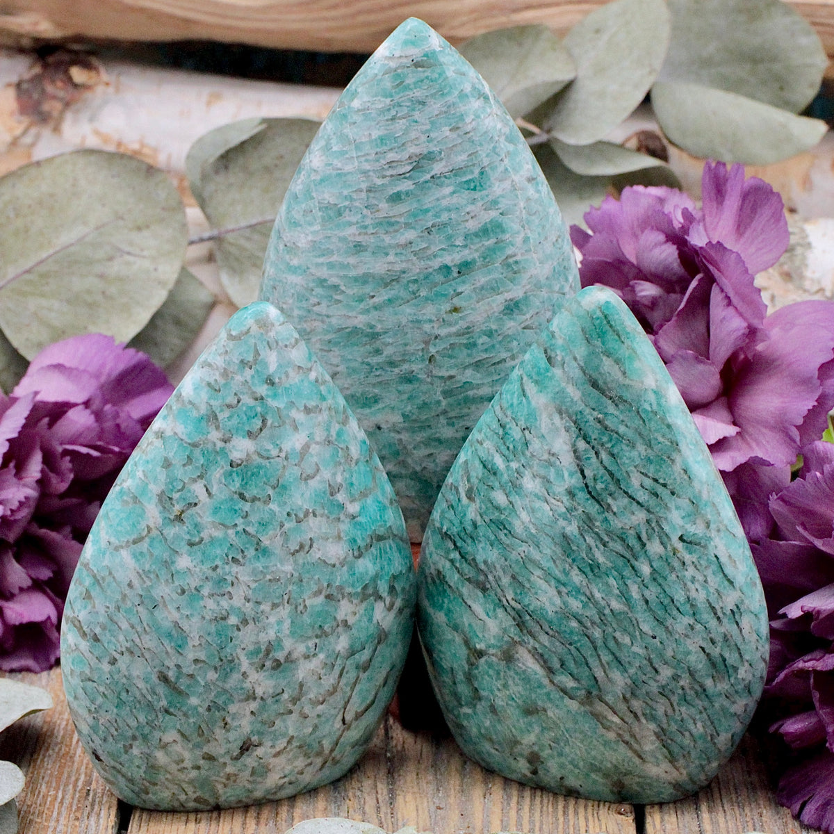Graphic Amazonite Teardrop