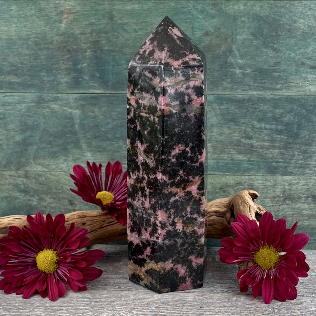 Large Rhodonite Tower