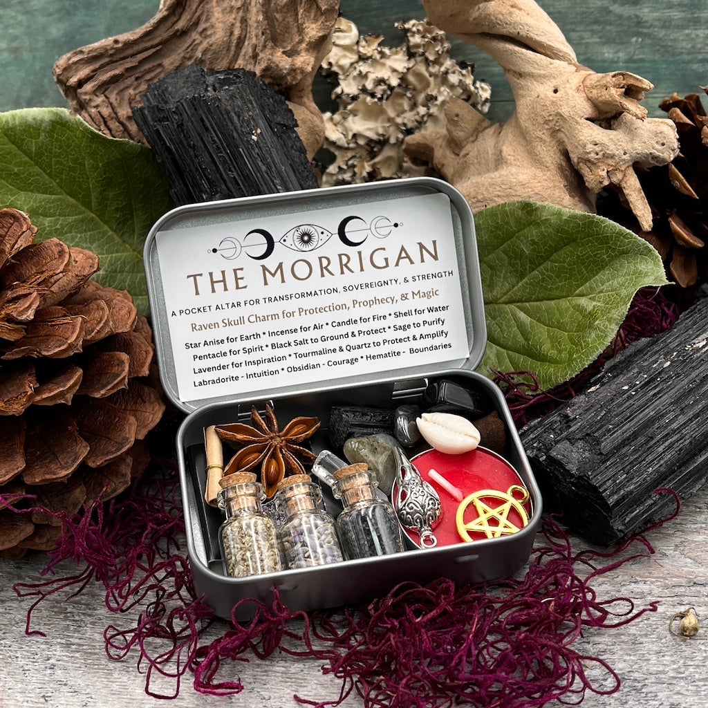 The Morrigan Goddess Pocket Alter Tin