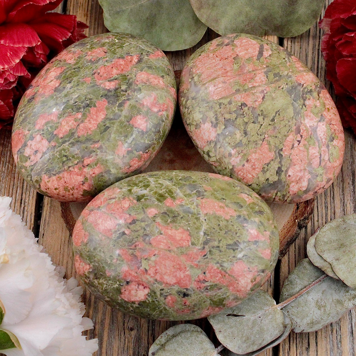 Unakite Palm Stone