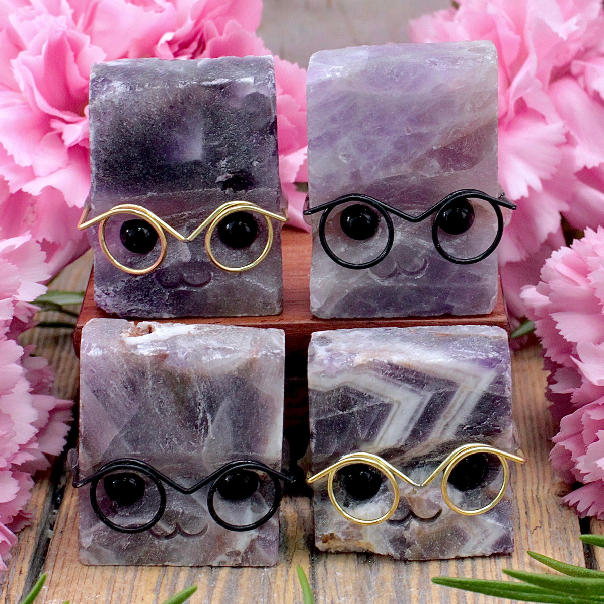 Amethyst Cutie with Glasses