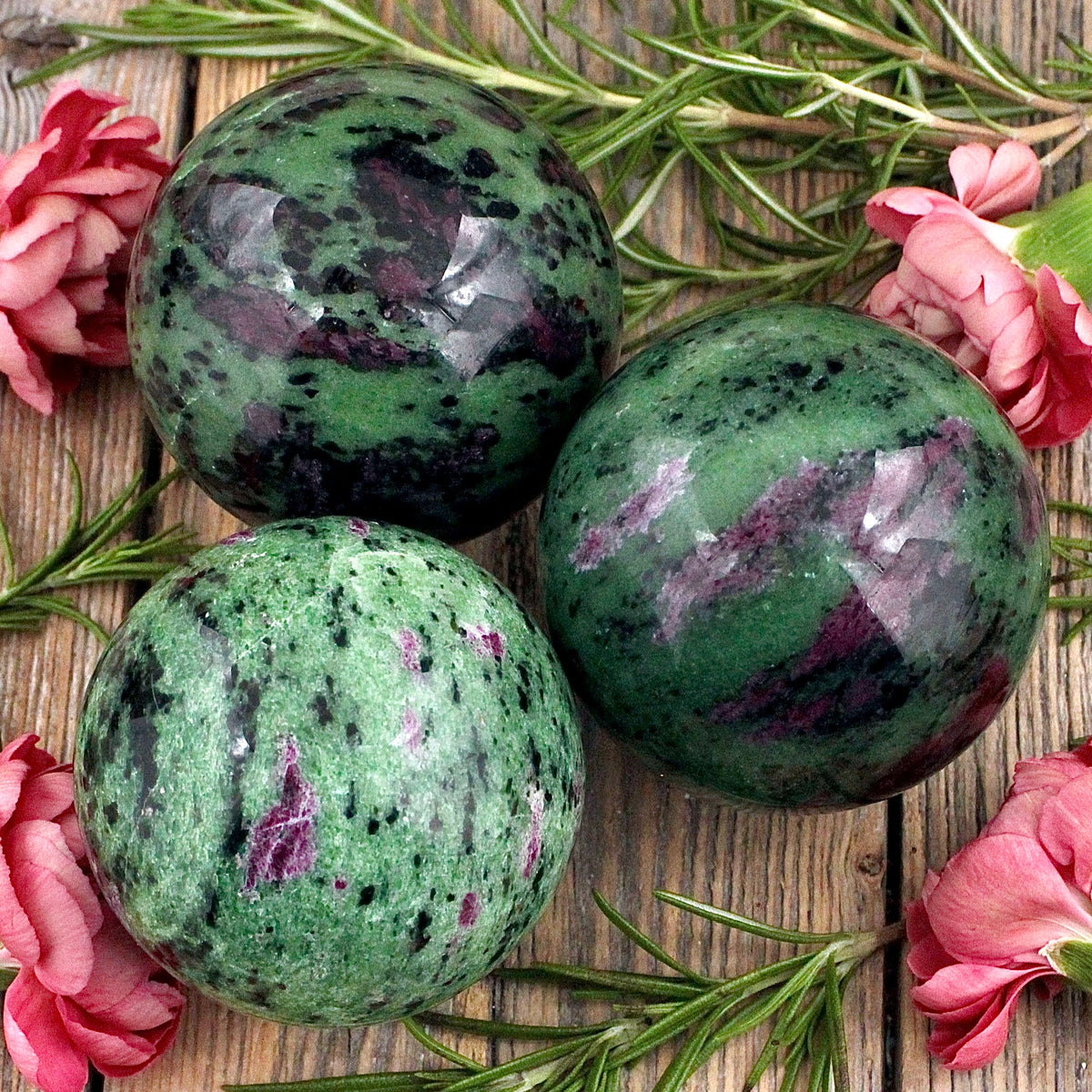 Ruby in Zoisite Sphere