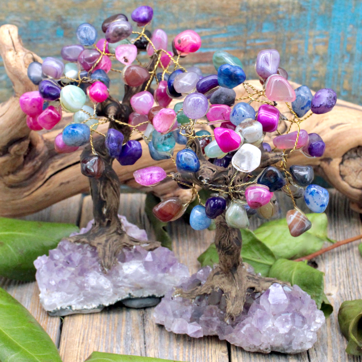Rainbow Agate Crystal Tree
